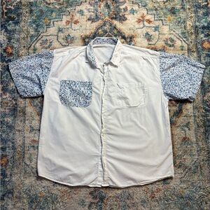 Vintage Floral Pocket Button-up Shirt Size XL